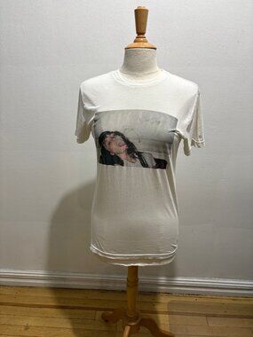 Teen Witch for ALTAMONT short sleeve crew tee "Smoked" placed print Bone White